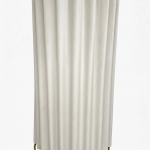 Portable Gold Rail Fitting Room - Cream Curtain