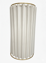 Portable Gold Rail Fitting Room - Cream Curtain