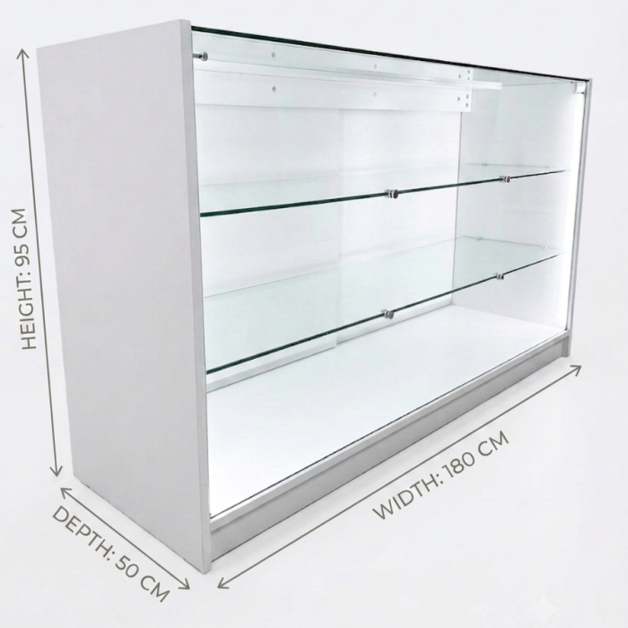 6Ft White Wooden Shop Display Counter - Image 2