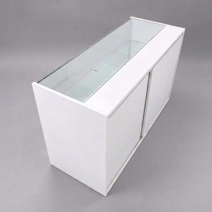 6Ft White Wooden Shop Display Counter - Image 3