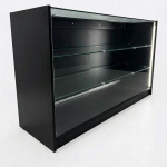 6Ft Black Wooden Shop Display Counter