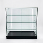 Glass Display Counter with LED-  120cm High - Black Base