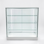 Glass Display Counter with LED-  120cm High - White Base