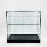 Glass Display Counter with LED-  95cm High - Black Base