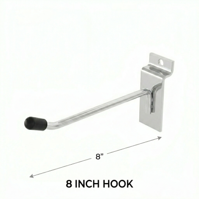 Slatwall Single Prong Hook - 8"