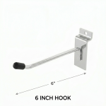 Slatwall Single Prong Hook - 6"