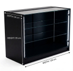 4Ft Black Wooden Shop Display Counter - Image 2