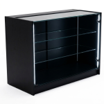 4Ft Black Wooden Shop Display Counter