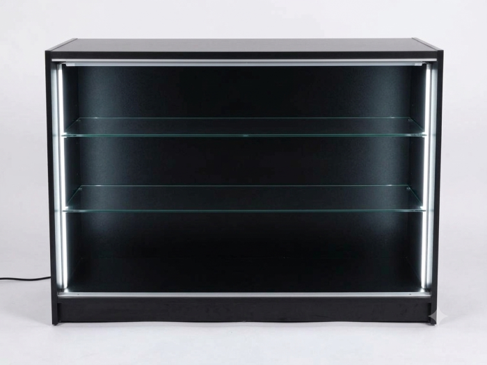 4Ft Black Wooden Shop Display Counter - Image 4