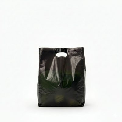 Black Patch Handle Carrier Bags – 500pcs Retail Pack