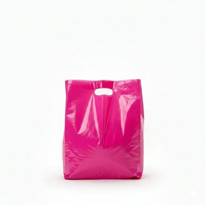 Hot Pink Patch Handle Carrier Bags – 500pcs Retail Pack