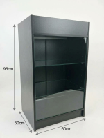 Till Block Counter with Glass Display - Black - Image 4
