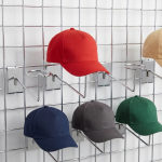 Meshwall Hat Display Arm with Black Foam Pad – Chrome Finish - Image 3