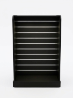 4-Sided Black Slatwall Gondola Display Unit with Top Shelf – 700mm Wide - Image 3