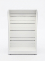 4-Sided White Slatwall Gondola Display Unit with Top Shelf – 700mm Wide - Image 3