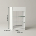 Till Block Counter with Glass Display - White - Image 3