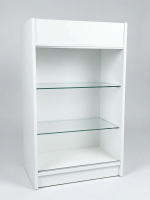 Till Block Counter with Glass Display - White - Image 4